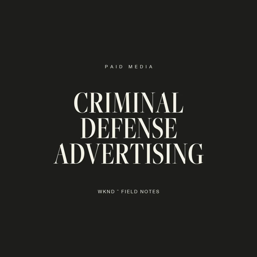 Criminal defense advertising